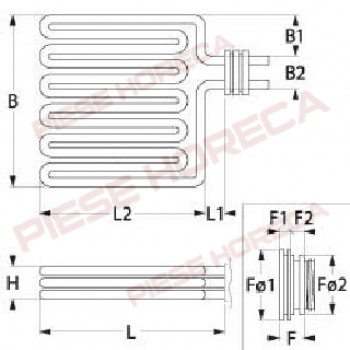 Rezistenta friteuza SILKO EMMEPI putere 15000W alimentare 400V 